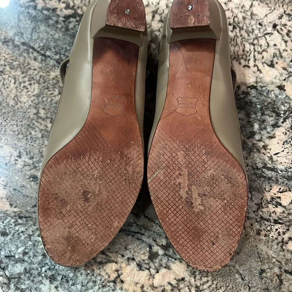 Capezio Tan Heels with Ankle Strap